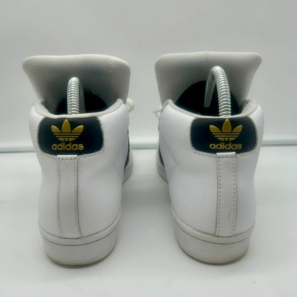 Adidas Pro Model J Big Kids Sneakers‎ Size 6 Black White Puff Tongue 3 Stripe